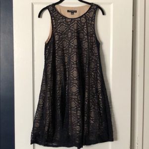 Sharagano Navy Lace Dress